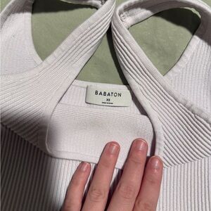 Anthropology White Ribbed Tank Top